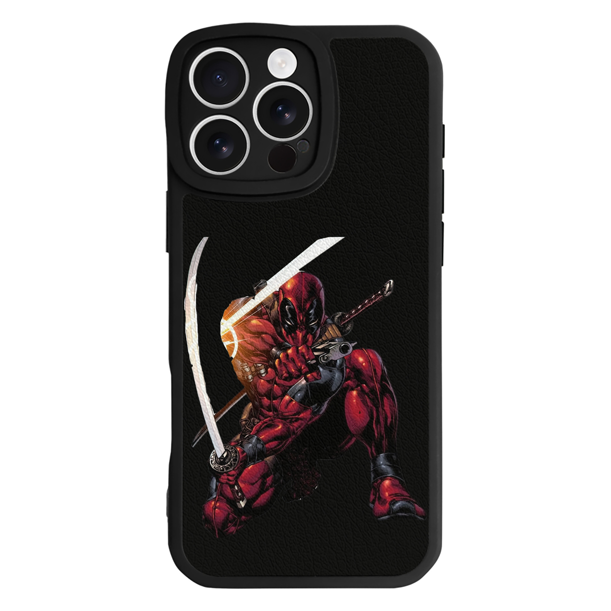 （画像用） Deadpool デッドプール 【iPhone 16シリーズ対応】シリコンスマホケース（レザー調） 材質：シリコン